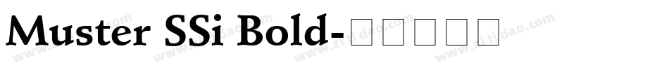 Muster SSi Bold字体转换
